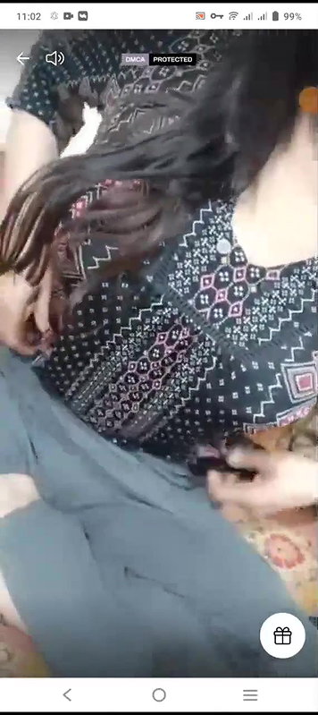 Hot Babe Pressing Boobs on Tango Live ~ with Partial Face