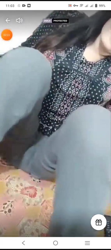 Hot Babe Pressing Boobs on Tango Live ~ with Partial Face