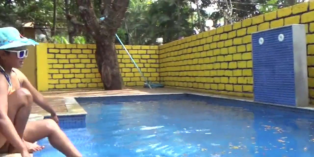 College girl and her boyfriend made a loving and fucking session in swimming pool and its bathroom, full Hindi audio