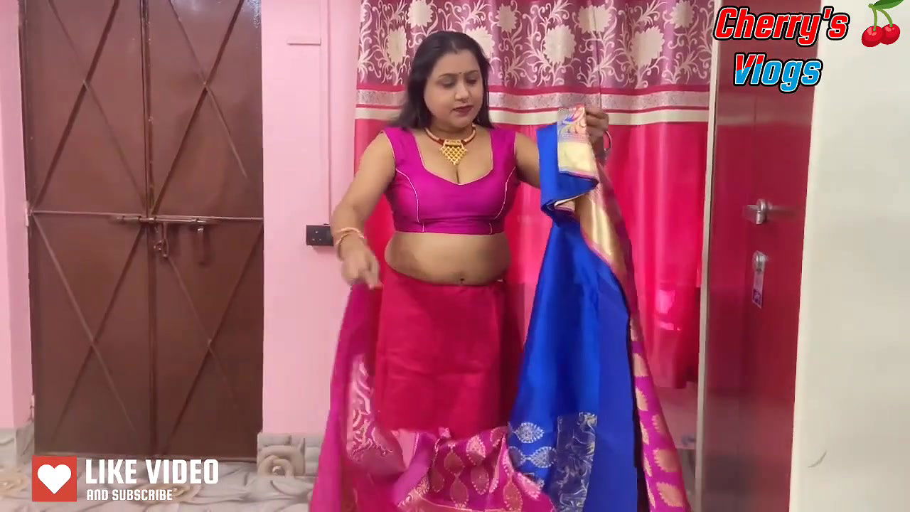 Cherry’s  Vlogs | saree draping | silk saree | with blouse and without
