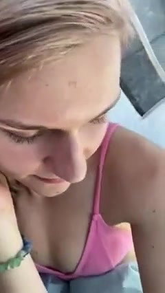 Real Stepsister Start Blowing His Brother In Tent Outside