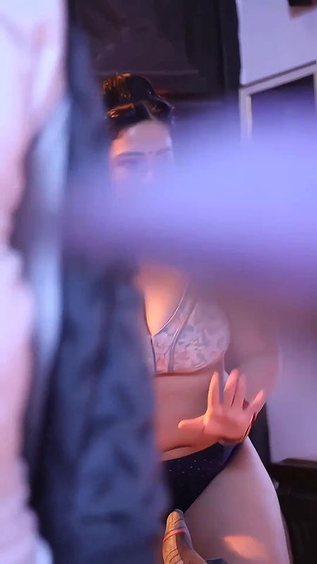 Chubby Desi lady in sexy bra nd panties