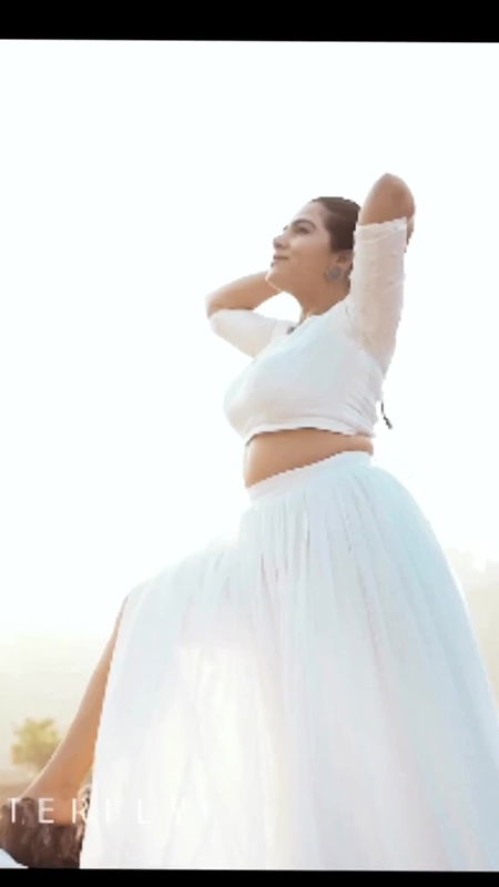 Honeyisac Sexy Jiggling big boobs in white dress
