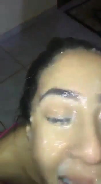 Amateur Girl With Braces Deepthroating and Getting Facial