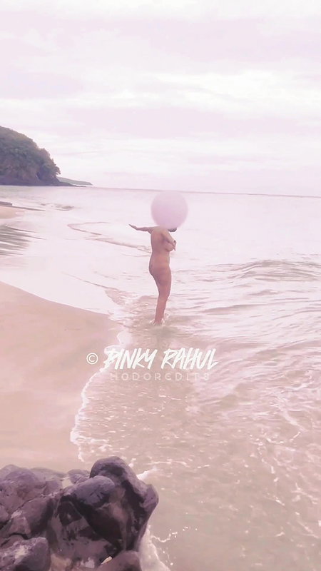 Pinky Rahul Roaming Full Naked on Beach during Day ~ Part II