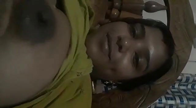 Indian Bhabhi Pressing Her Boobs
