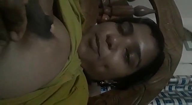 Indian Bhabhi Pressing Her Boobs