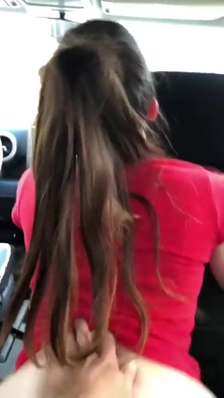 Girl In Top Banged From Behind In Back Seat Of Car