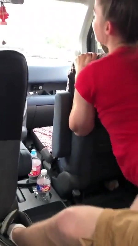 Girl In Top Banged From Behind In Back Seat Of Car