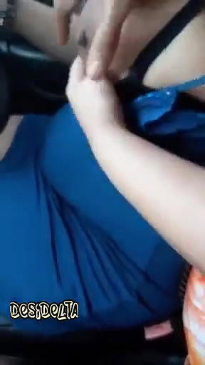 Desi Bhabi Boob Pressed In Car