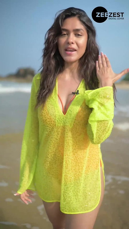 Mrunal Thakur in sexy beachwear