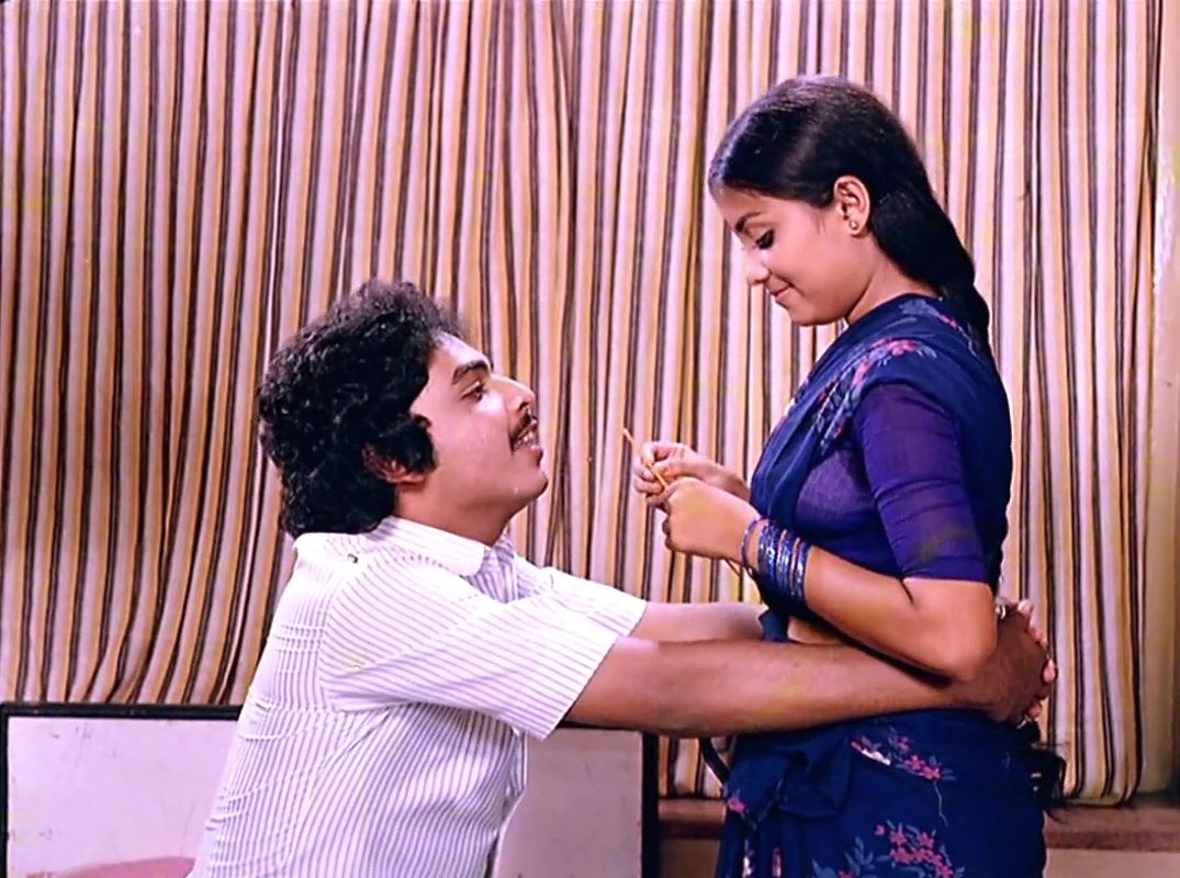 Beautiful Poornima and white bra