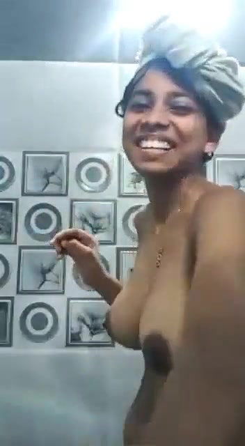 Cute Desi Video Call with Lover After Shower