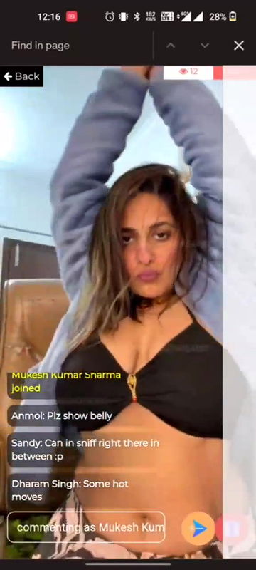 Vansheen Verma Showing Deep Cleavage & Navel to Tease on App Live ~ Omg Bikini live