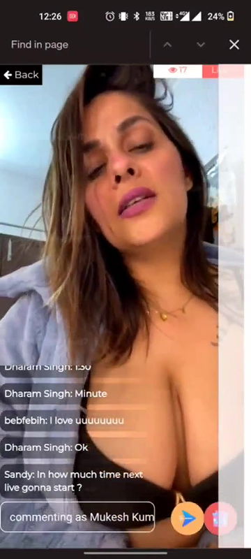 Vansheen Verma Showing Deep Cleavage & Navel to Tease on App Live ~ Omg Bikini live