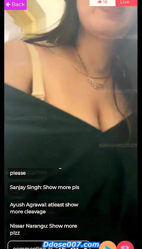 Shambhavi Sharma Showing Deep Cleavage to Tease on App Live ~ First Time on Net