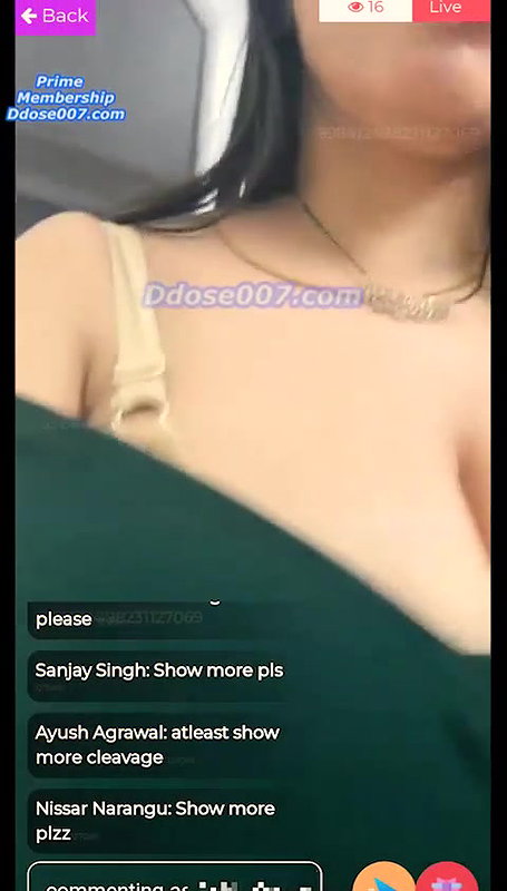 Shambhavi Sharma Showing Deep Cleavage to Tease on App Live ~ First Time on Net