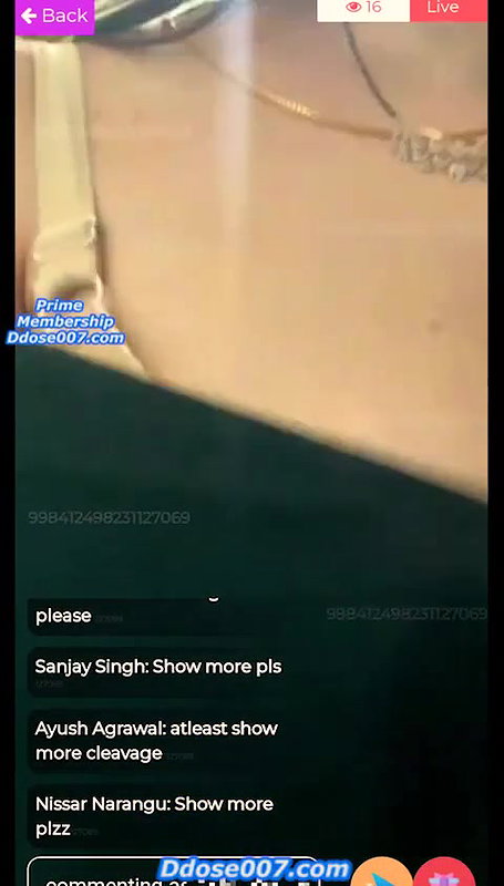 Shambhavi Sharma Showing Deep Cleavage to Tease on App Live ~ First Time on Net