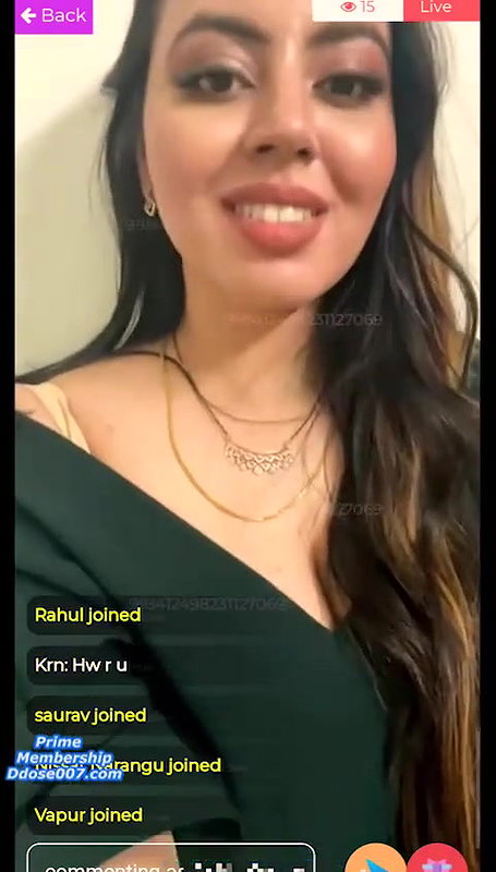 Shambhavi Sharma Showing Deep Cleavage to Tease on App Live ~ First Time on Net