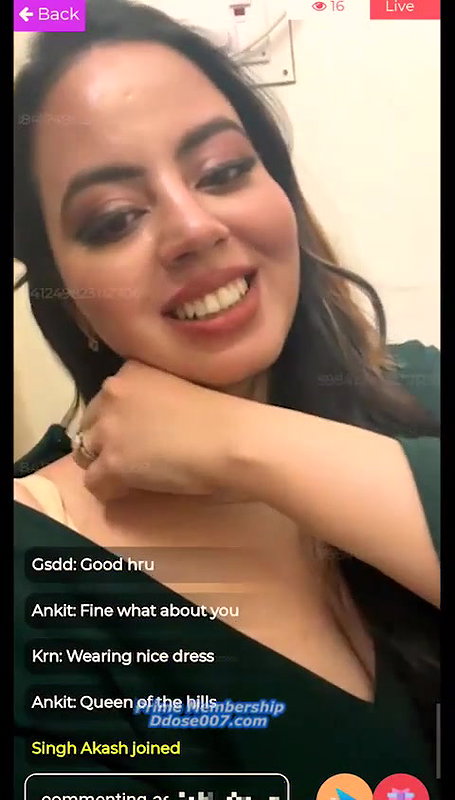 Shambhavi Sharma Showing Deep Cleavage to Tease on App Live ~ First Time on Net