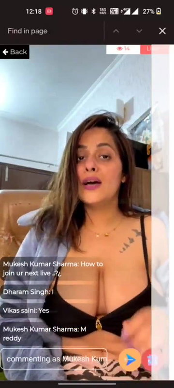 Vansheen Verma Showing Deep Cleavage & Navel to Tease on App Live ~ Omg Bikini live