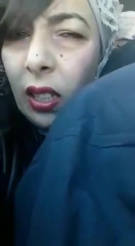 Arab Milf Cheating with Her Father in Law in the Car Backseat