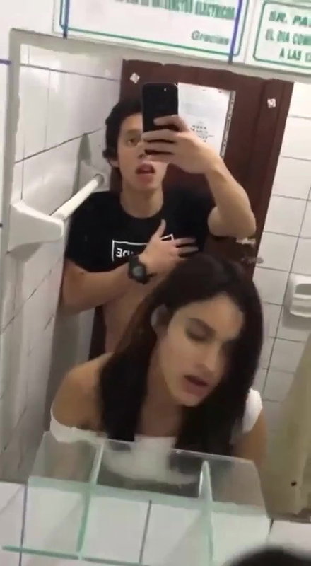 Couple fucking in toilet
