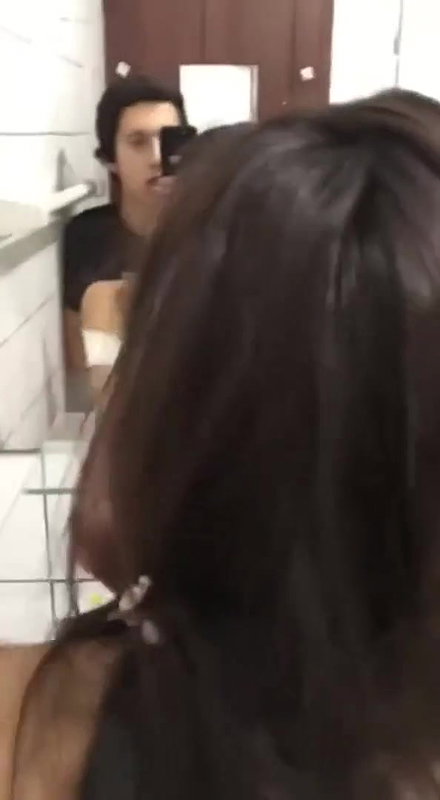 Couple fucking in toilet