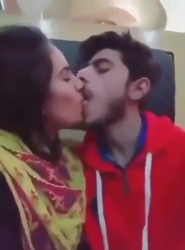 Cute Indian Couple Kissing