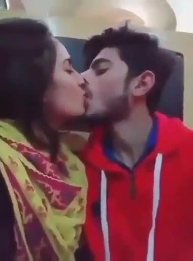 Cute Indian Couple Kissing