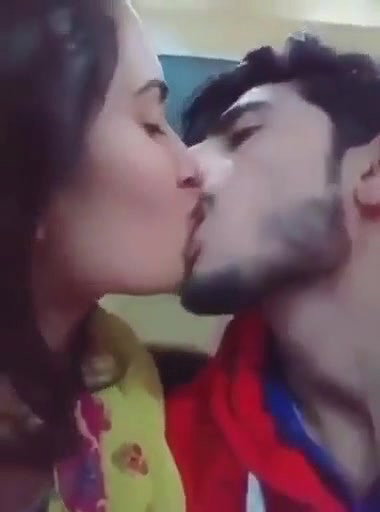 Cute Indian Couple Kissing
