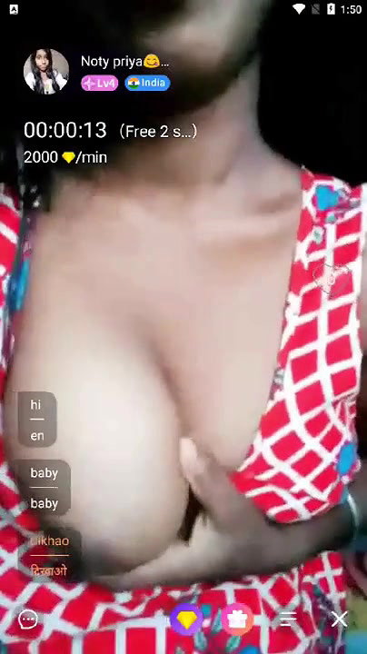 Noty priya Showing Boobs on Chamet Live ~ with FACE