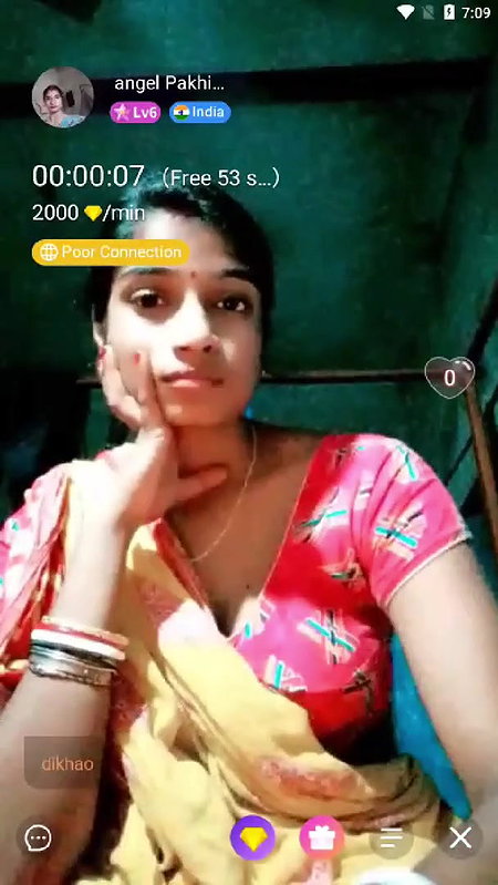 angel Pakhi Showing Boobs on Chamet Live ~ with FACE