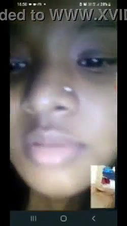 Horny girl fingering for lover