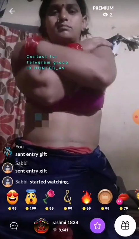 rashmi 1828 Showing Hairy Armpits & Boobs on PREMIUM Tango Live