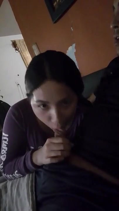 Teen Gf gives nice quick BJ