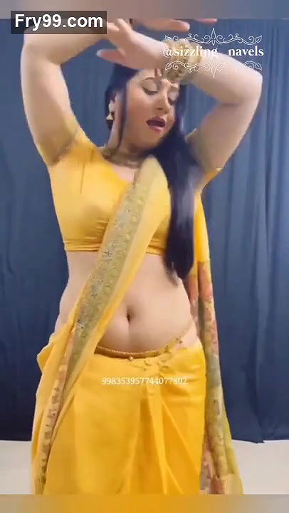 Anjaali rana real hot aunty deep navel thoppul shakes akkul belly chain compilation