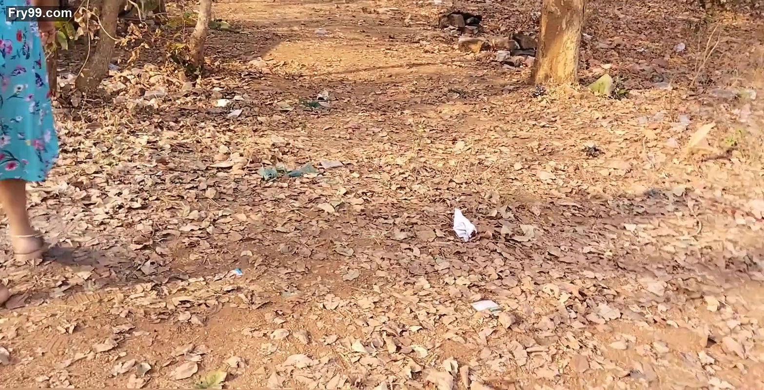 Hot Desi Sexy Bhabhi Girl shows sexy boobs by doing bath show in outdoor, also roams in forest