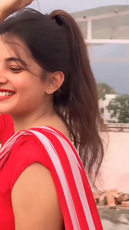 sanchita sexy navel in red saree