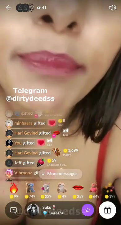 Suku Showing Boobs, Pussy & Ass on PREMIUM Tango Live