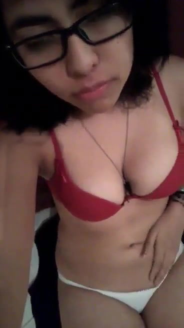 Horny girl exposing her boobs