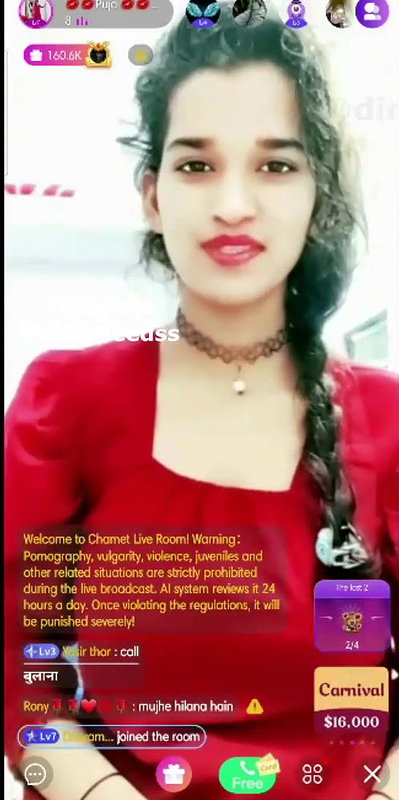 Puja Showing Boobs on PREMIUM 121 Chamet Live ~ with FACE