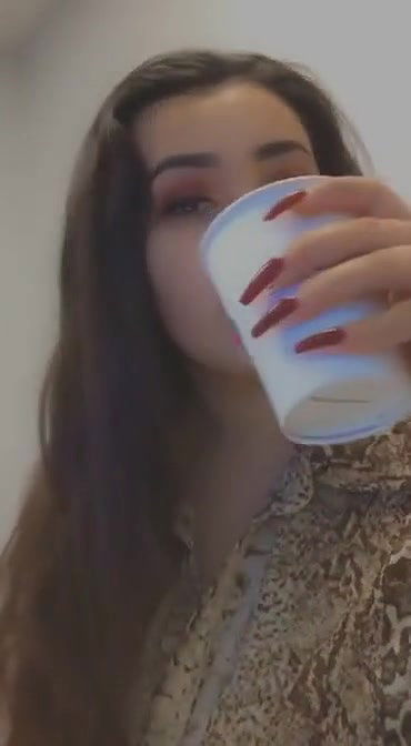 Hot girl boob playing