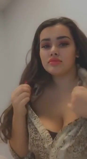 Hot girl boob playing