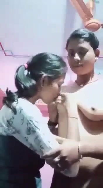 Desi Two Lesbian Sister Boob Sock