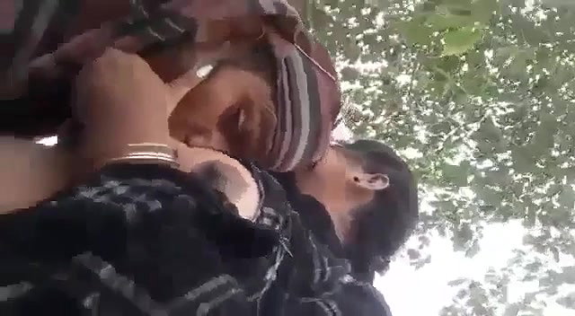 Beautiful girl outdoor boobs sucking by lover