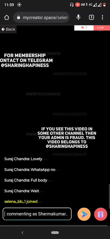 selena_bb_1 Showing Boobs & Fingering on PREMIUM App Live ~ Full nuude selena fingeer