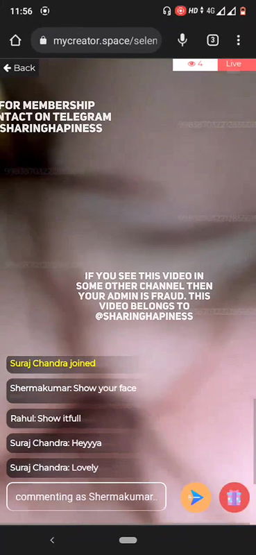 selena_bb_1 Showing Boobs & Fingering on PREMIUM App Live ~ Full nuude selena fingeer