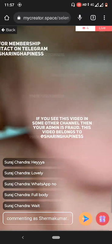 selena_bb_1 Showing Boobs & Fingering on PREMIUM App Live ~ Full nuude selena fingeer