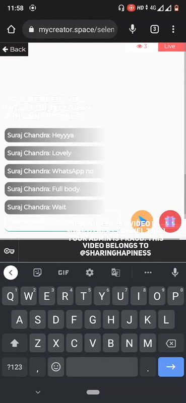 selena_bb_1 Showing Boobs & Fingering on PREMIUM App Live ~ Full nuude selena fingeer